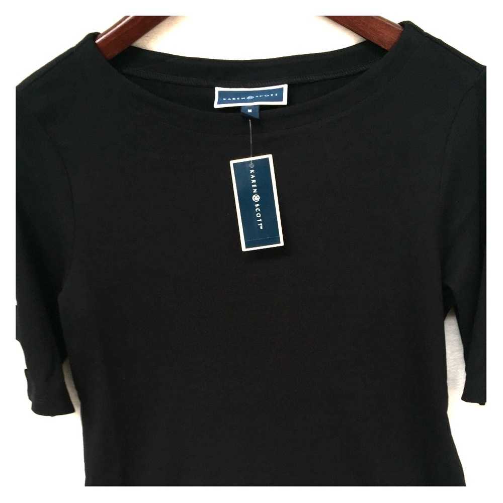 Karen Scott Cutout-sleeves top